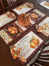 Quilted Self-Binding Placemats Kit | Gather with a Grateful Heart Collection - Set of 6 - Curated by Polonia Designs - Polonia Designs