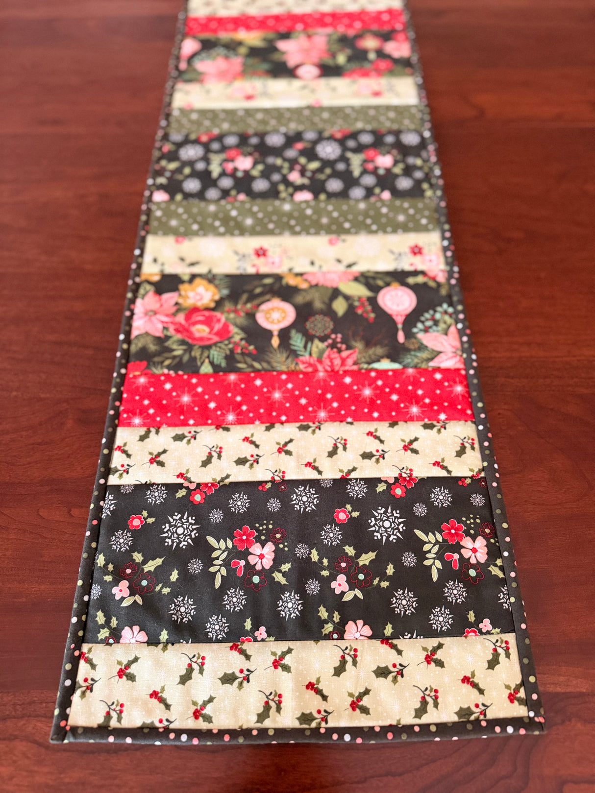 Glisten 12"x42" Quilt-As-You-Go Christmas Table Runner Kit - Curated by Polonia Designs - Polonia Designs