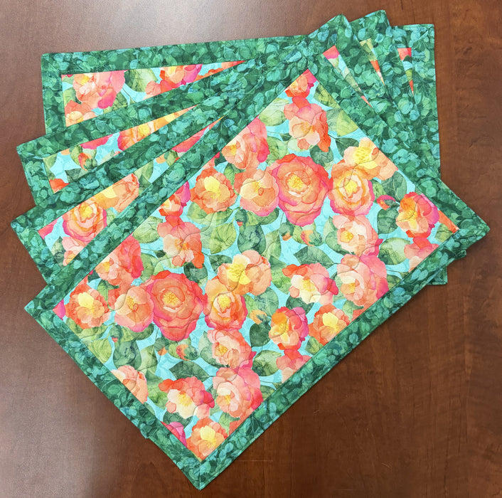 Veranda 12"x18" Self-Binding Quilted Placemats Kit - Set of 4