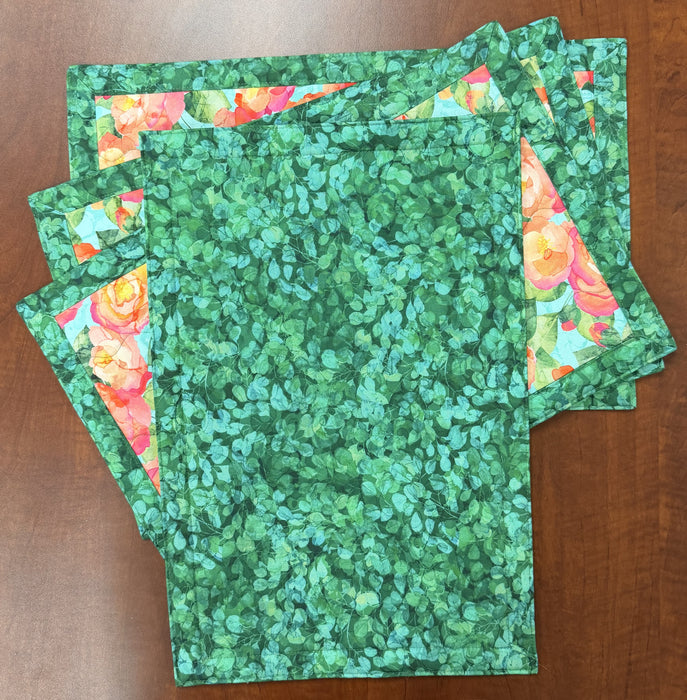 Veranda 12"x18" Self-Binding Quilted Placemats Kit - Set of 4