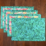Veranda 12"x18" Self-Binding Quilted Placemats Kit-Green | Set of 4 - Curated by Polonia Designs - Polonia Designs