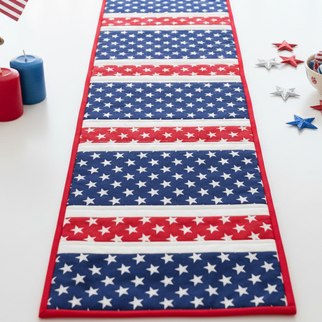 Quilt-As-You-Go Table Runner Kit 12"x43" - Freedom Garden
