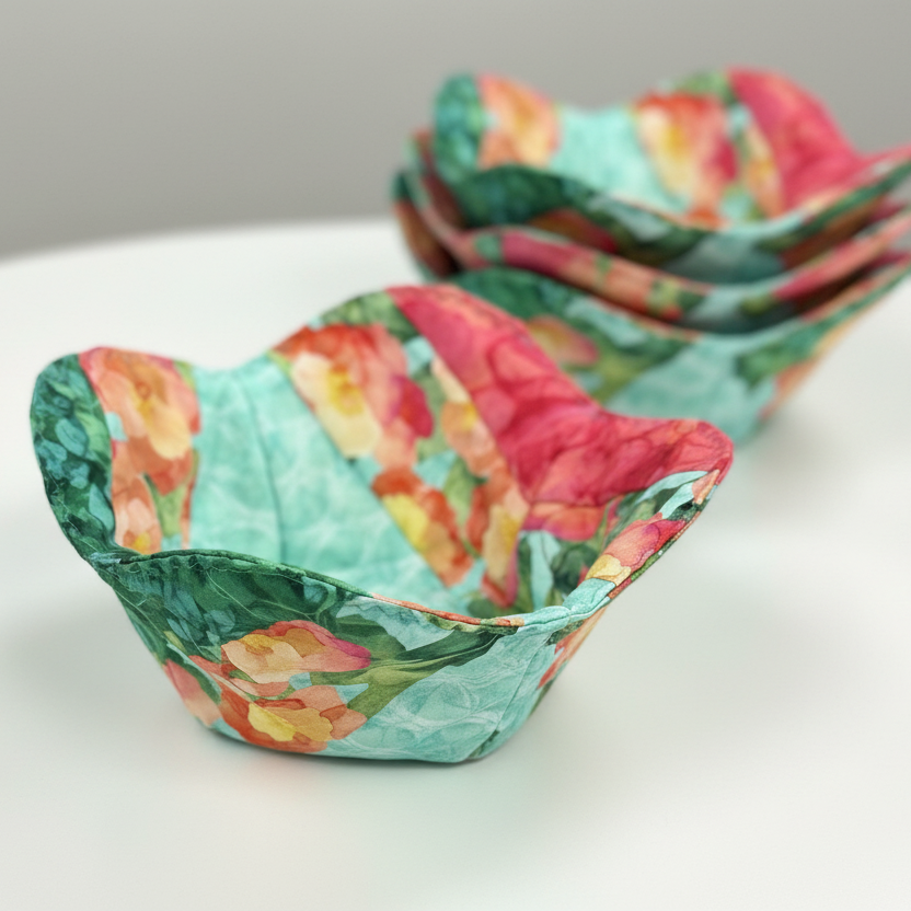 Quilt-As-You-Go Bowl Cozy Pre-Cut Kit -  Veranda | Set of 4