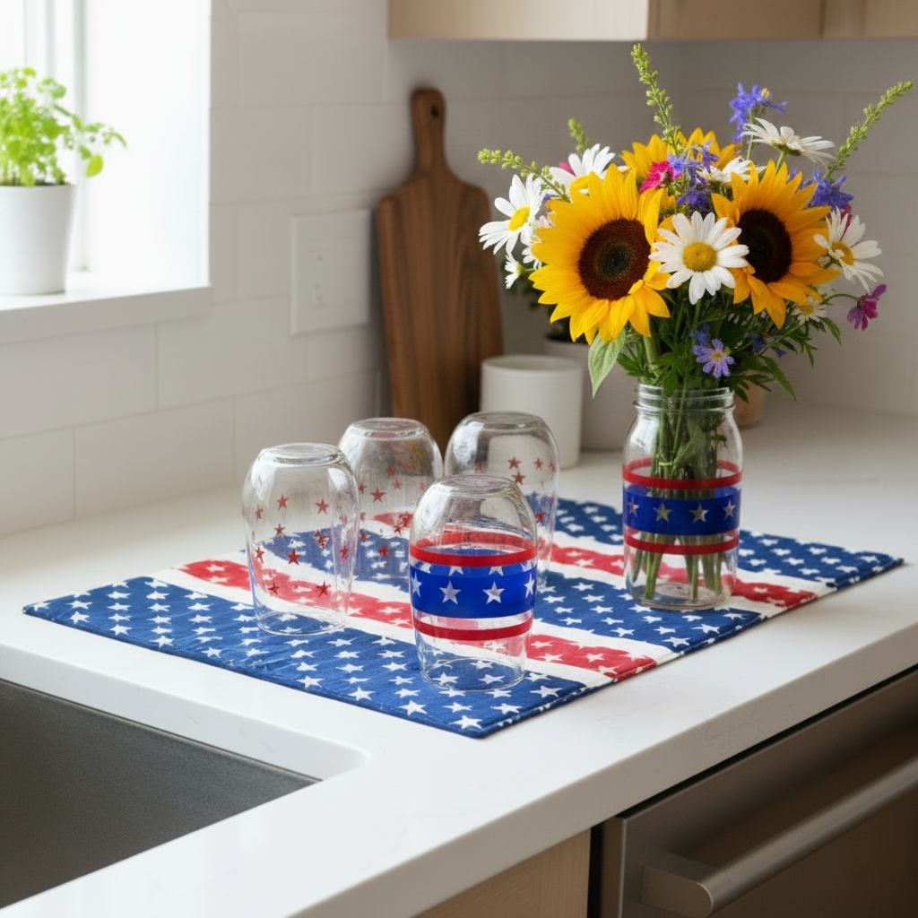 Quilt-As-You-Go 14"x21" Drying Mat Kit - Freedom Garden