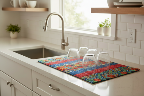 Quilt-As-You-Go 14"x21" Drying Mat Kit - Boho Blooms