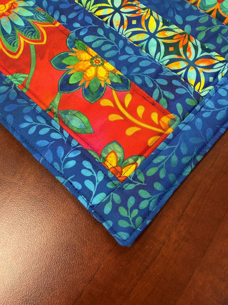 Boho Blooms 12"x18" Flip-Out Quilted Placemats Kit | Set of 4