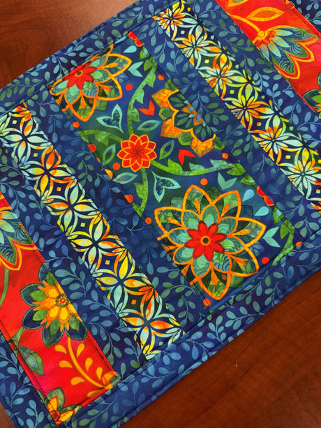 Boho Blooms 12"x18" Flip-Out Quilted Placemats Kit | Set of 4