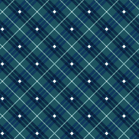 Bias Plaid Basics - Navy - Henry Glass Fabrics - Polonia Designs