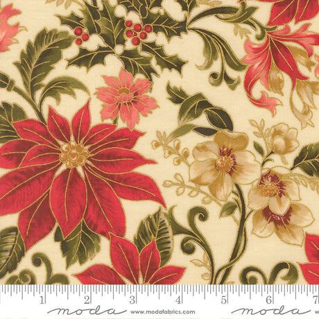 Merry Manor Metallic - Cream 33860-11 | Moda Fabrics