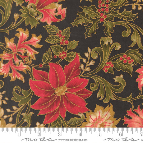 Merry Manor Metallic - Ebony 33860-14 | Moda Fabrics
