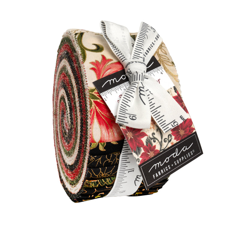 Merry Manor Metallic - 2.5" Jelly Roll | Moda Fabrics