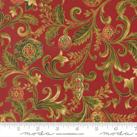Merry Manor Metallic - Crimson 33861-12 | Moda Fabrics
