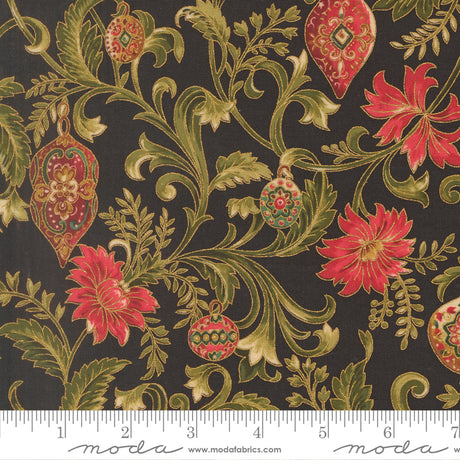 Merry Manor Metallic - Ebony 33861-14 | Moda Fabrics