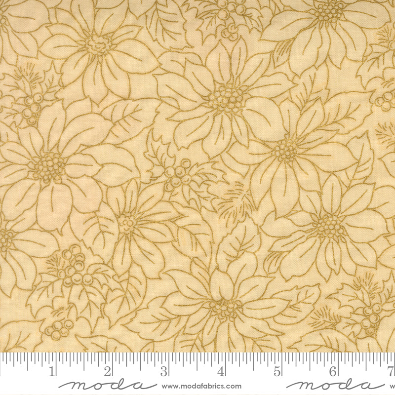 Merry Manor Metallic - Cream 33862-11 | Moda Fabrics