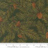 Merry Manor Metallic - Evergreen 33863-13 | Moda Fabrics