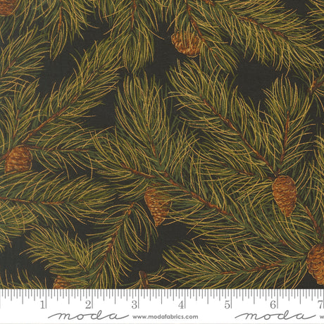 Merry Manor Metallic - Ebony 33863-14 | Moda Fabrics