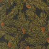 Merry Manor Metallic - Ebony 33863-14 | Moda Fabrics
