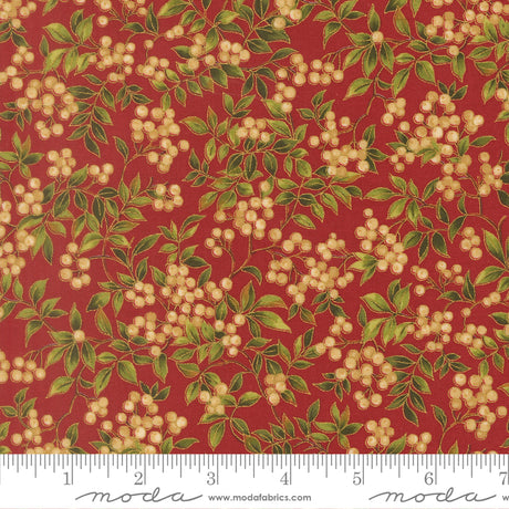 Merry Manor Metallic - Crimson 33864-12 | Moda Fabrics