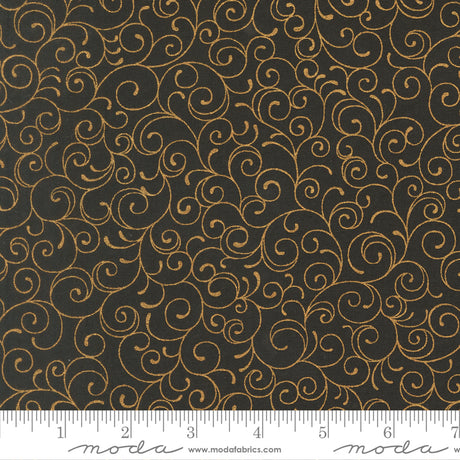Merry Manor Metallic - Ebony 33865-14 | Moda Fabrics