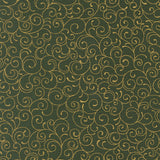 Merry Manor Metallic - Evergreen 33865-13 | Moda Fabrics