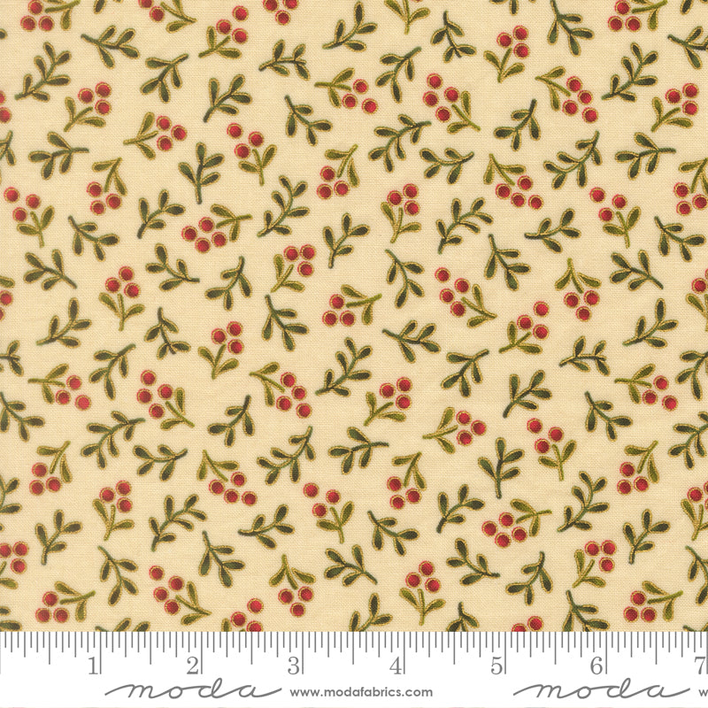 Merry Manor Metallic - Cream 33866-11 | Moda Fabrics