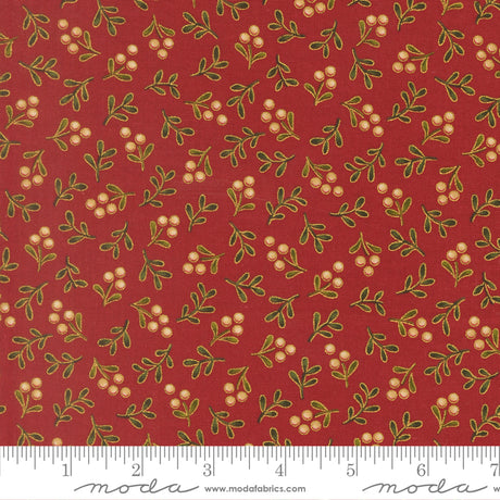 Merry Manor Metallic - Crimson 33866-12 | Moda Fabrics