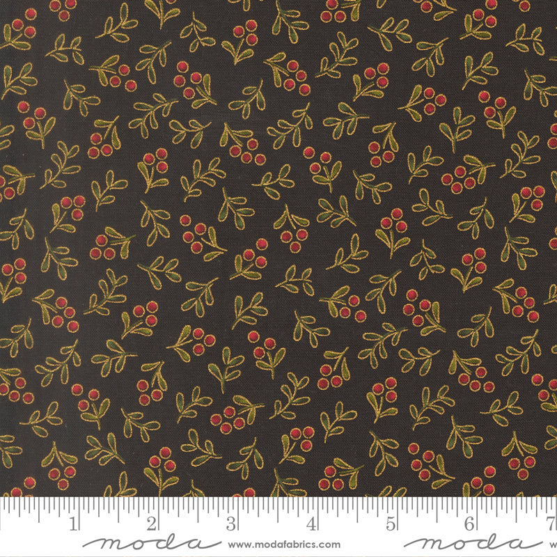Merry Manor Metallic - Ebony 33866-14 | Moda Fabrics