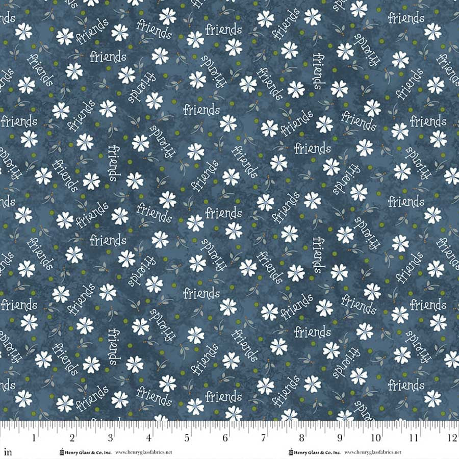 Friendship Garden - Blue 3628-77 | Henry Glass Fabrics
