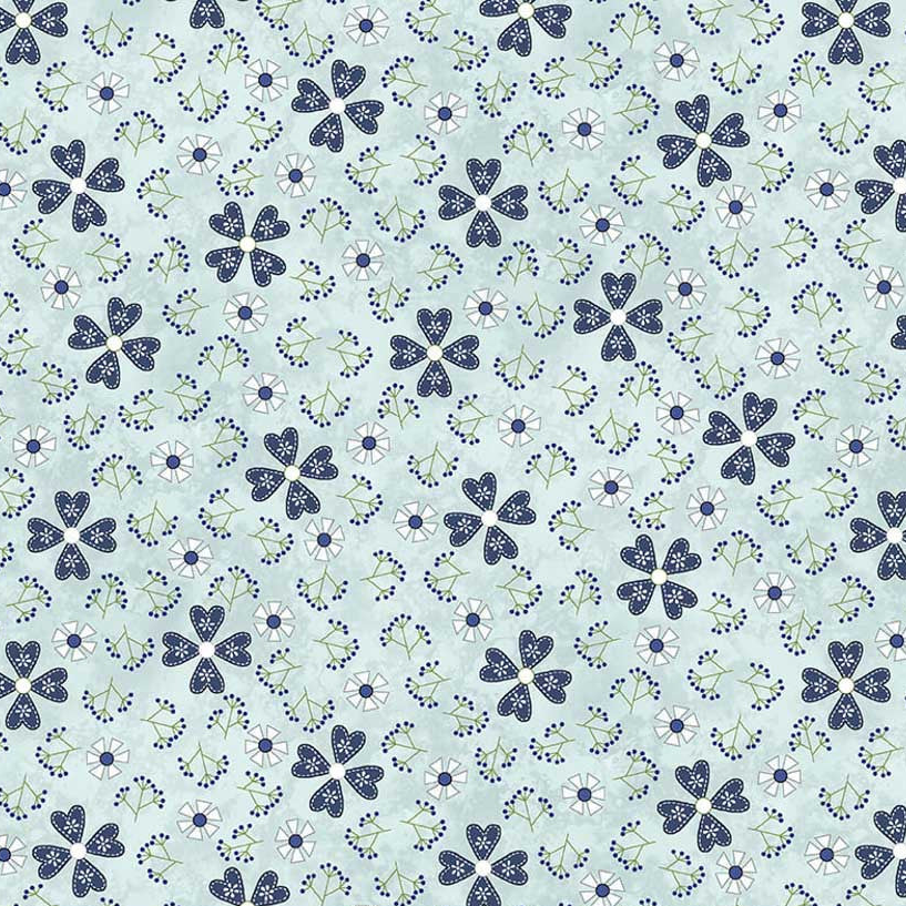 Friendship Garden - Light Blue 3631-17 | Henry Glass Fabrics