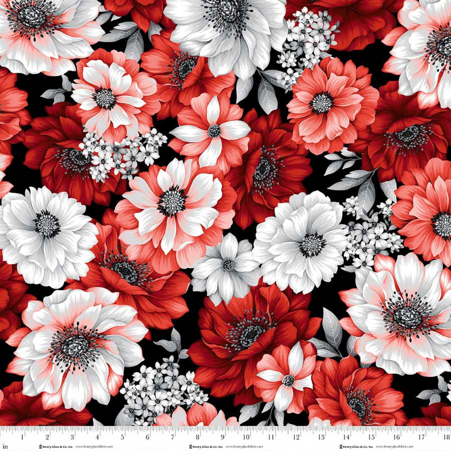 Scarlet's Treasure - Red White 3640-81 | Henry Glass Fabrics