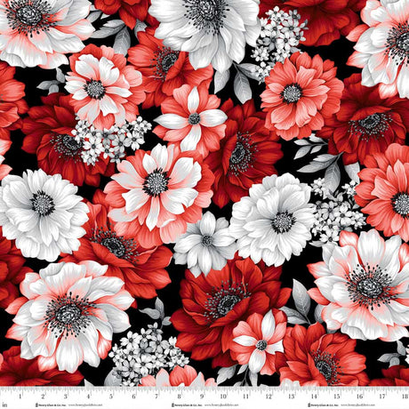Scarlet's Treasure - Red White 3640-81 | Henry Glass Fabrics