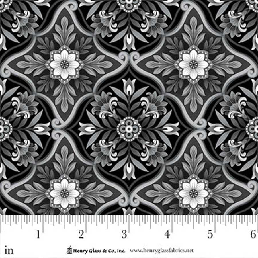 Scarlet's Treasure - Black 3642-99 | Henry Glass Fabrics