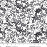 Scarlet's Treasure - White Black 3643-19 | Henry Glass Fabrics