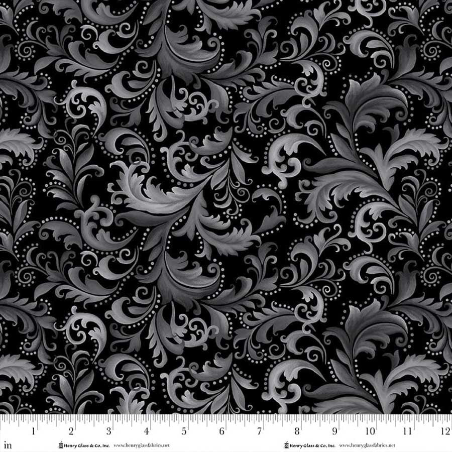 Scarlet's Treasure - Black 3643-99 | Henry Glass Fabrics