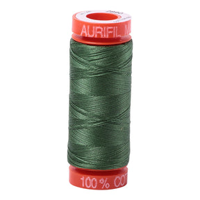 Aurifil Cotton Embroidery Thread 50wt 220yds - Very Dark Grass Green - Aurifil - Polonia Designs