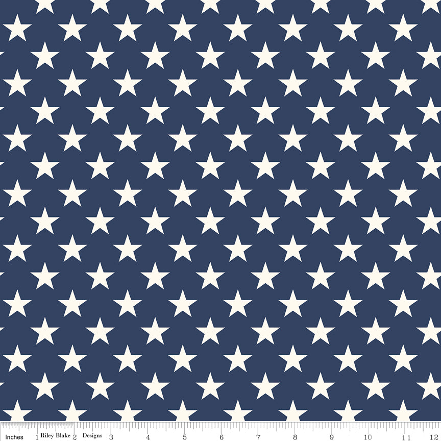 Freedom Garden - Stars Blue - Riley Blake Designs - Polonia Designs