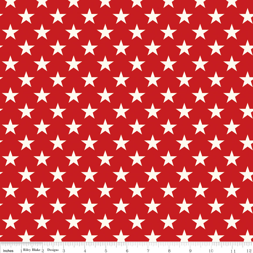 Freedom Garden - Stars Red - Riley Blake Designs - Polonia Designs