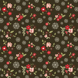 Glisten - Winter Flowers Mocha - Riley Blake Designs - Polonia Designs