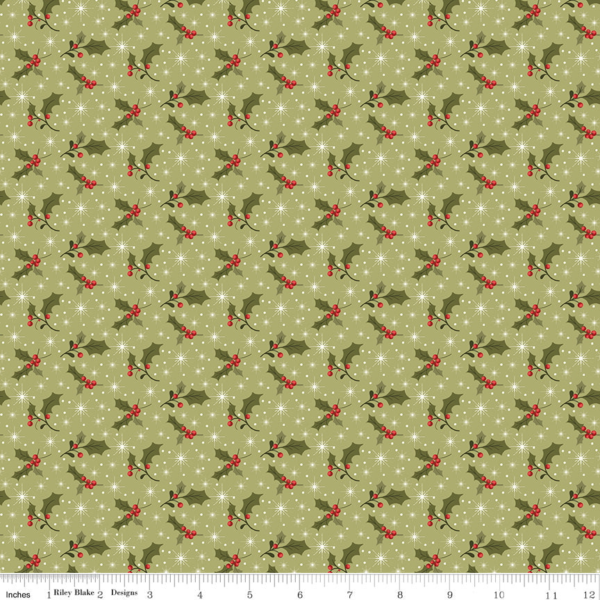 Glisten - Holly Olive - Riley Blake Designs - Polonia Designs