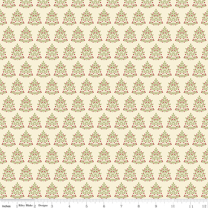 Glisten - Trees Eggnog - Riley Blake Designs - Polonia Designs