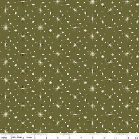 Glisten - Stars Green - Riley Blake Designs - Polonia Designs