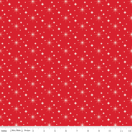 Glisten - Stars Red - Riley Blake Designs - Polonia Designs
