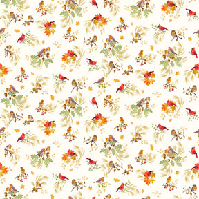 Gather with a Grateful Heart - Cardinal on Branches - Timeless Treasures - Polonia Designs