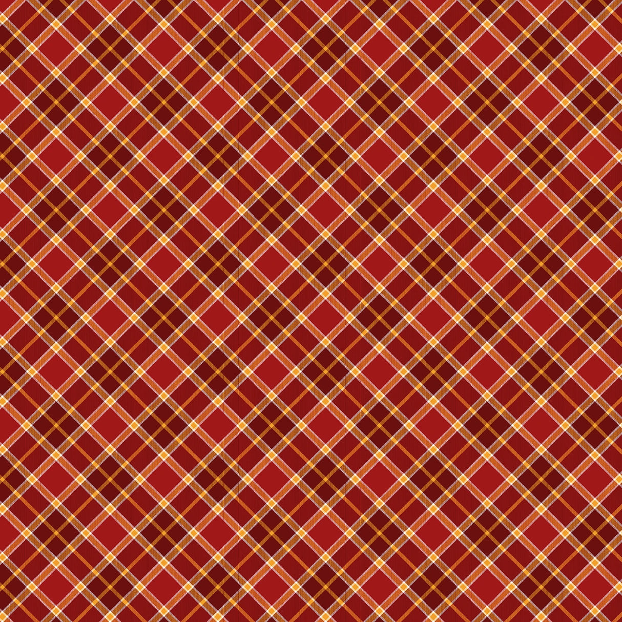Gather with a Grateful Heart - Cranberry Bias Plaid - Timeless Treasures - Polonia Designs