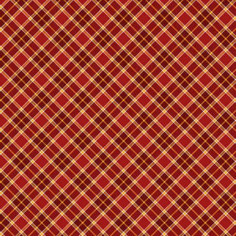 Gather with a Grateful Heart - Cranberry Bias Plaid - Timeless Treasures - Polonia Designs