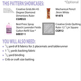 Bargello Breeze Placemat & Table Runner pattern - Cut Loose Press - Polonia Designs