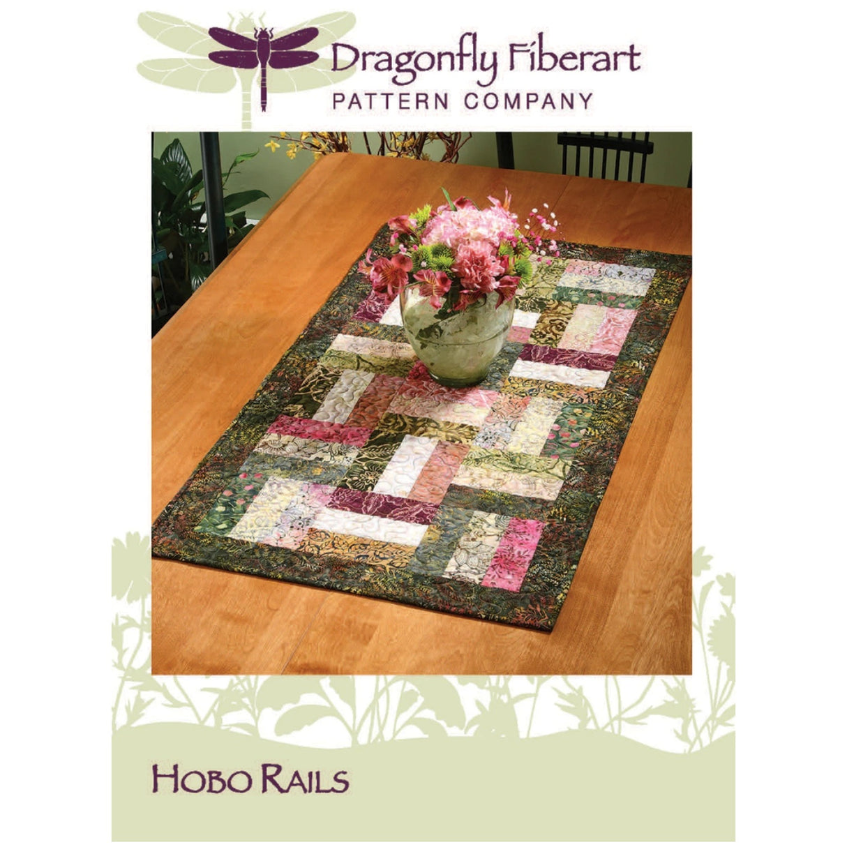 Hobo Rails Table Runner pattern - Dragonfly Fiberart - Polonia Designs
