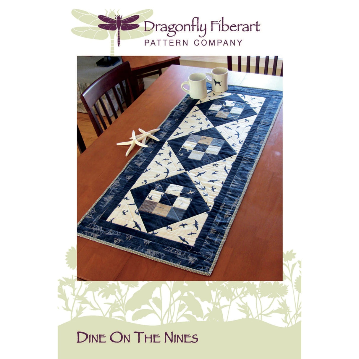 Dine On The Nines Table Runner pattern - Dragonfly Fiberart - Polonia Designs