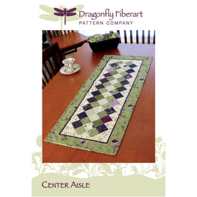 Center Aisle Table Runner pattern - Dragonfly Fiberart - Polonia Designs