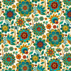 Boho Blooms - Floral Cream - Northcott - Polonia Designs